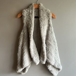 REVOLVE Gray Faux Fur Vest